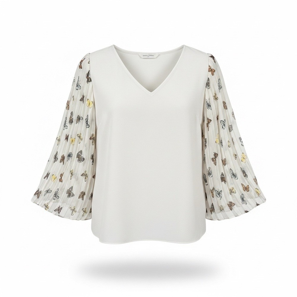 Cato Blouse Women M Butterfly Sleeve Garden Fairy Coquette Festival Coachella